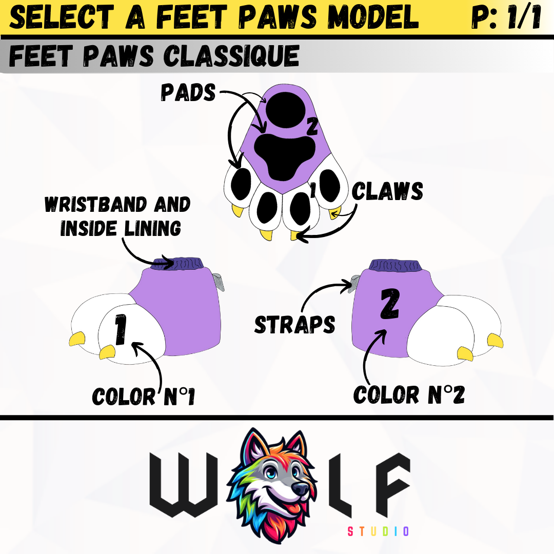 PACK : "TAIL + PAWS + FEET PAWS"