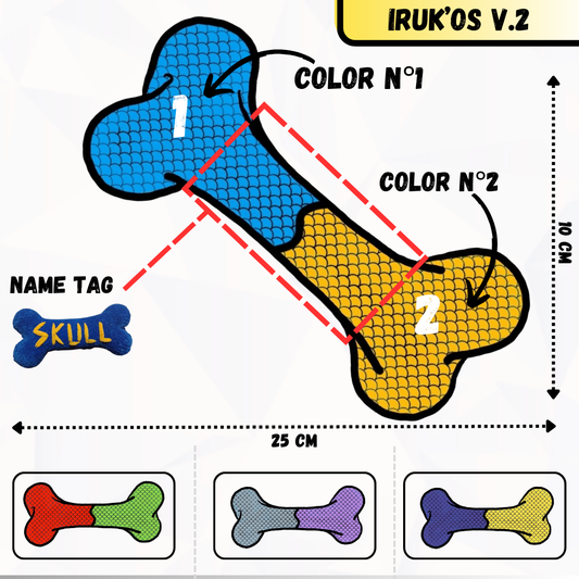 Peluche os bicolore by Iruka